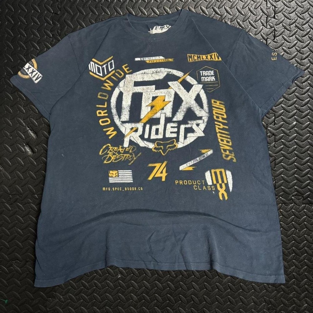 Y2K Fox Racing "Fox Riders" All-Over Print Tee